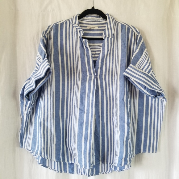 Madewell Tops - Madewell | Striped Linen Top